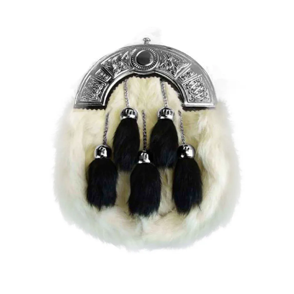 6 Tassels Rabbit Fur Sporran
