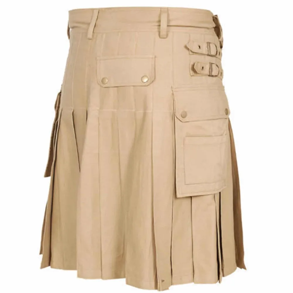 Beige Deluxe Utility Kilt