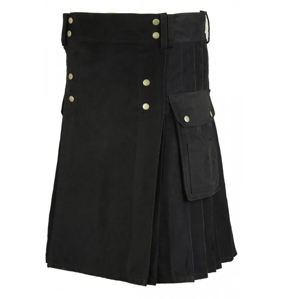 Black Classical Utility Kilt