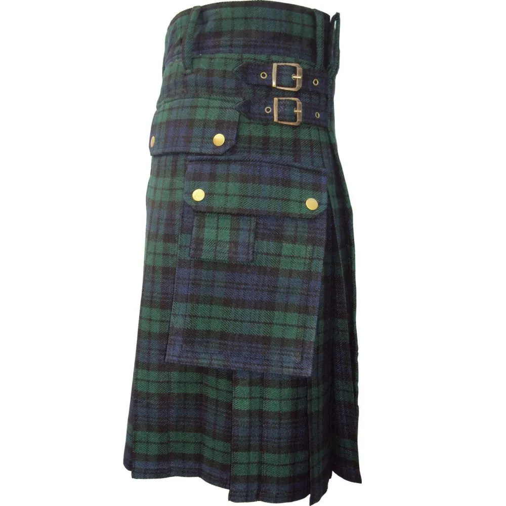 Black Watch Tartan Utility Kilt - Image 2