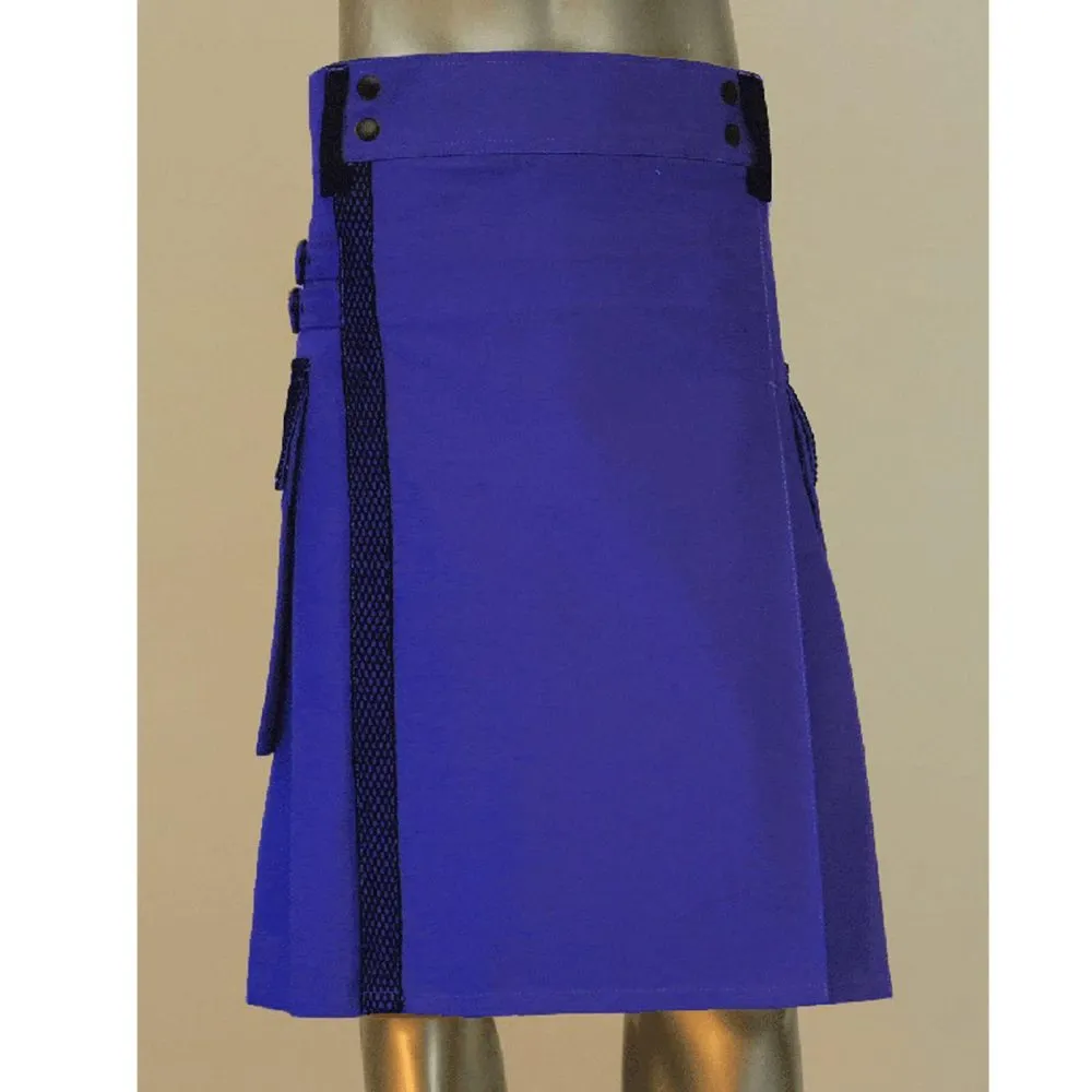Blue Netted Utility Kilt