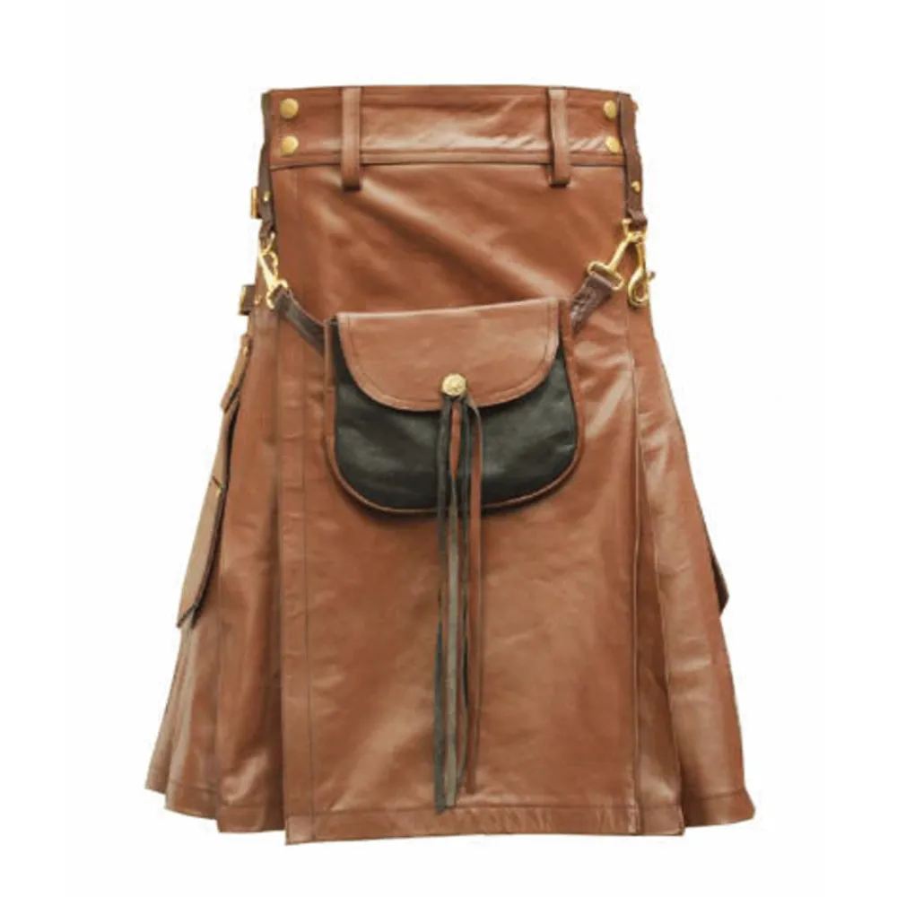 Classical Bouncer Leather Kilt
