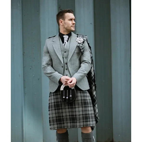 Douglas Grey Modern Tartan Kilt
