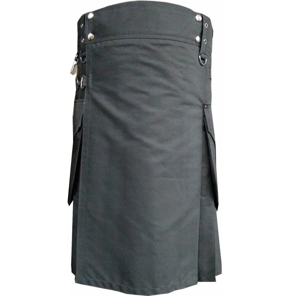 Gray Ample Utility Kilt