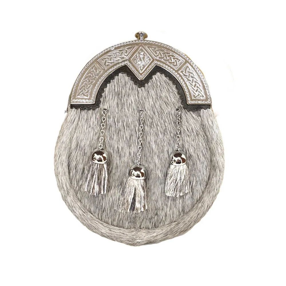 Pony Skin Sporran With Celtic Decoration