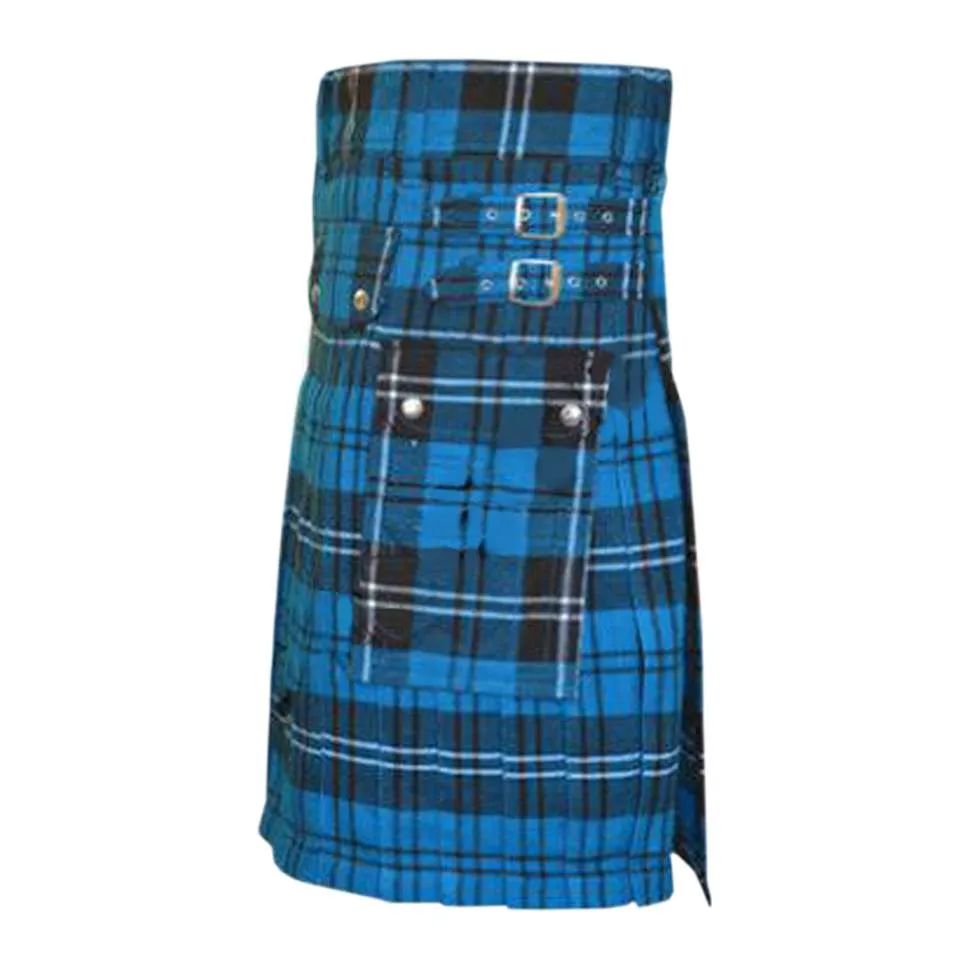 Ramsay Blue Tartan Utility Kilt - Image 3