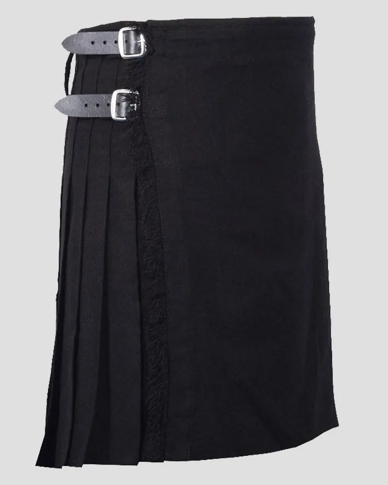 Scottish Black Tartan Kilt