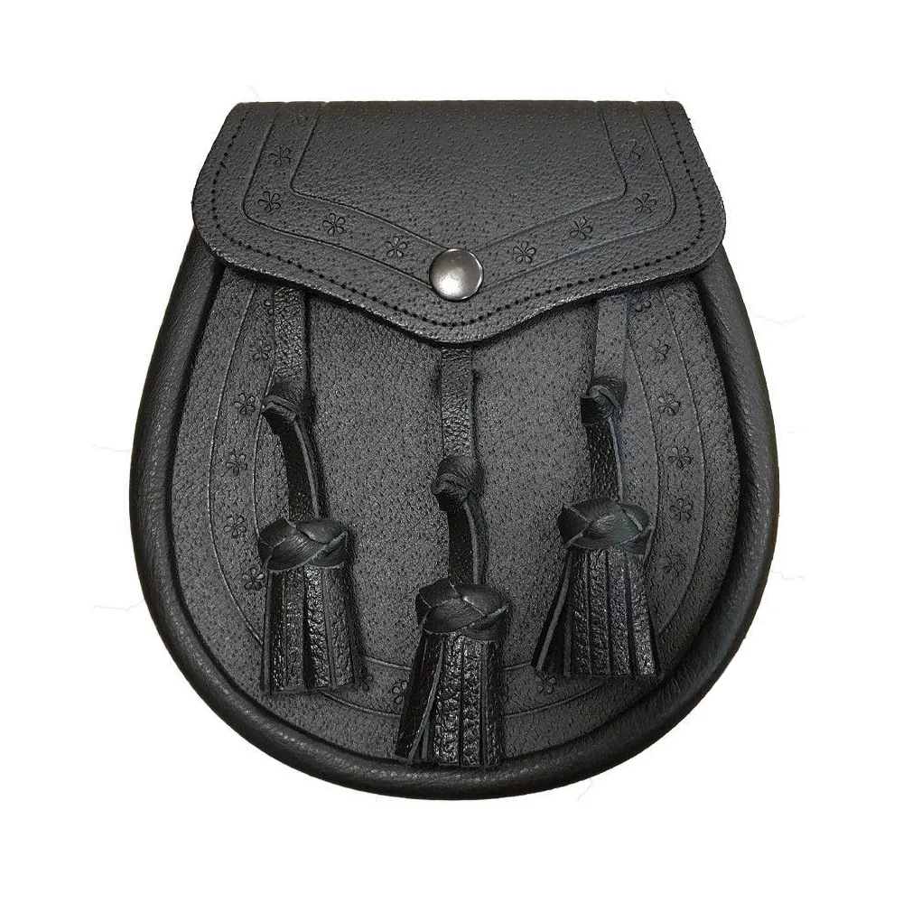Simple Embossed Leather Sporran
