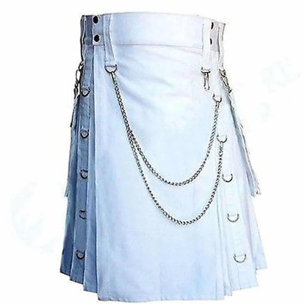White Wedding Utility Kilt