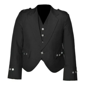 Black Argyle Kilt Jacket & Waistcoat Set