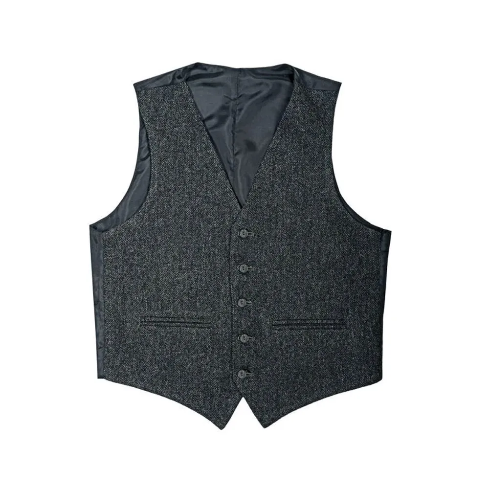 Charcoal Grey Argyle Kilt Jacket & 5-Button Vest - Image 4